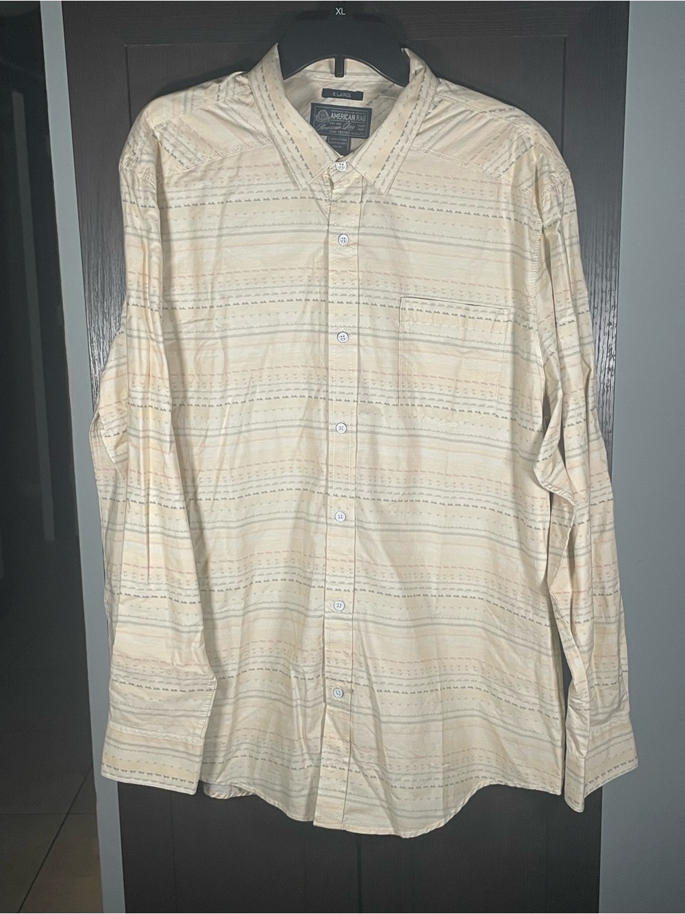 NWT American Rag Cream Striped Long-Sleeve Button-Down Shirt